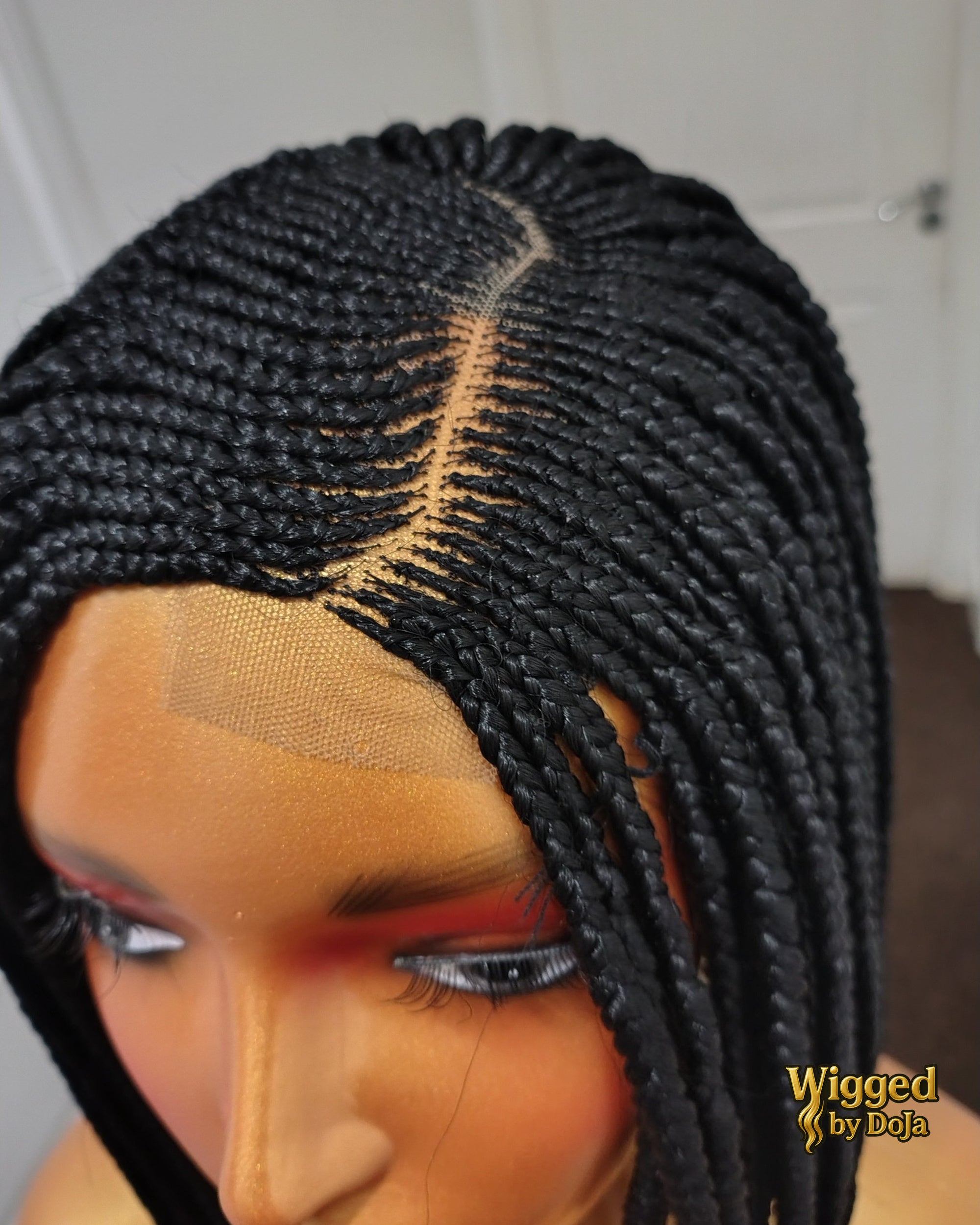 Amaka Side Part Cornrow Wig