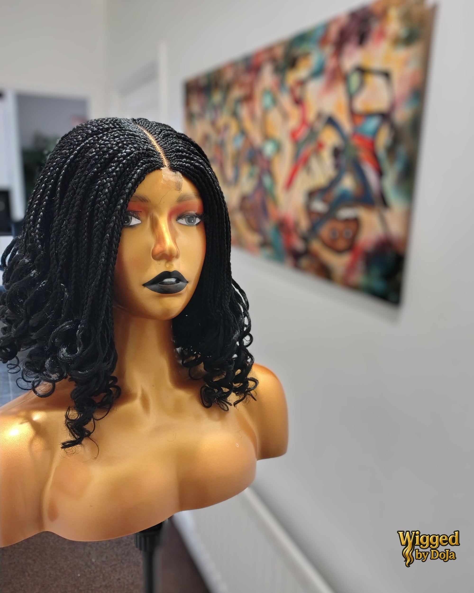 Fii centre part cornrow braids