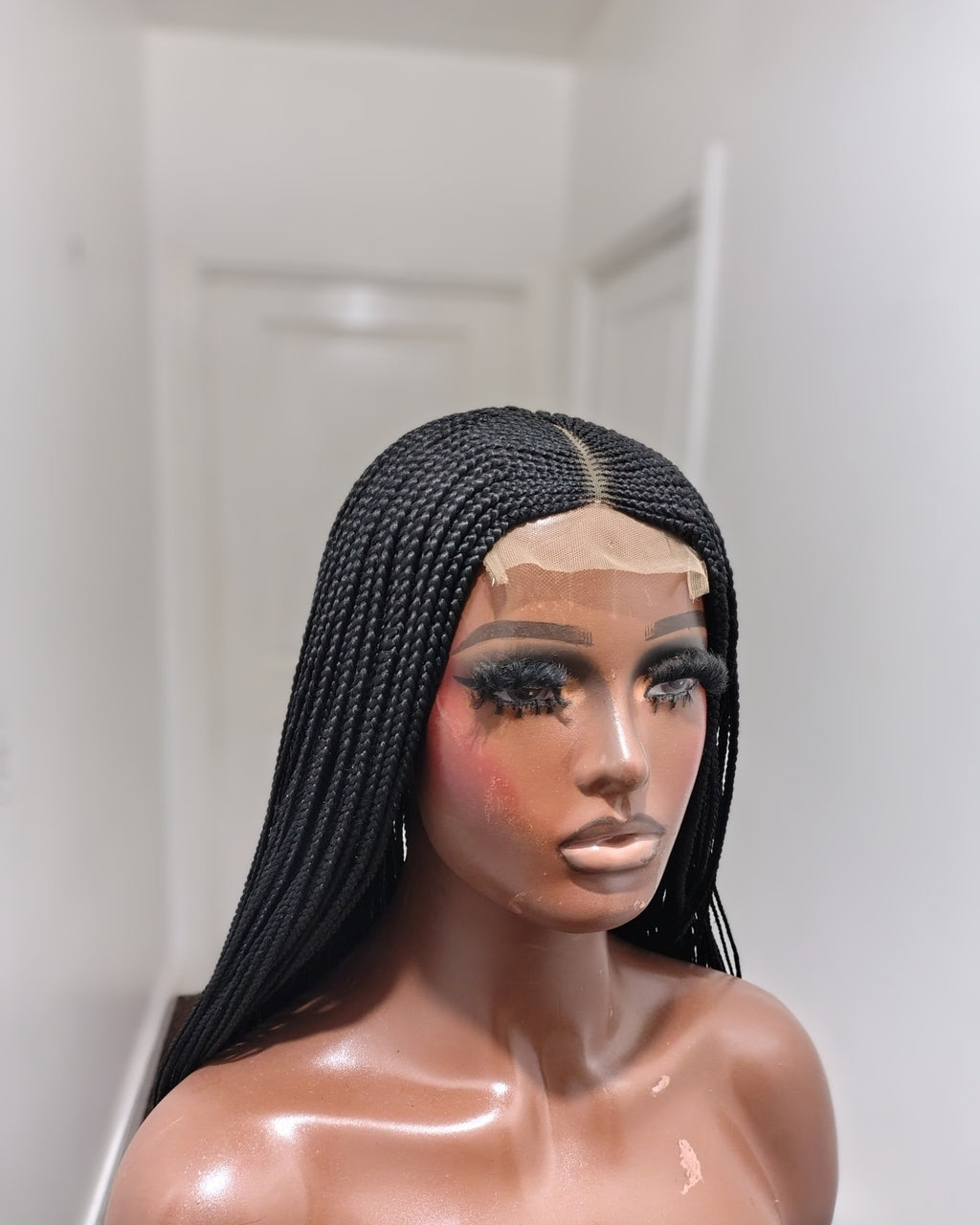 Amina Centre Part Cornrow Wig