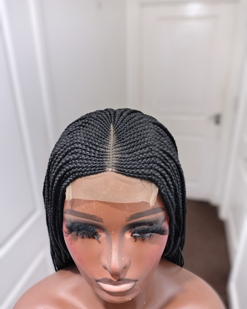 Amina Centre Part Cornrow Wig