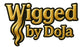 Gold and black text 'Wigged by Doja' on a white background